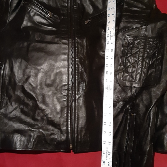 NWOT Men's Black Leather Jacket - Picture 10 of 12